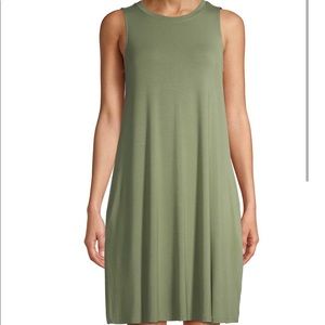 Time and tru Sleeveless A Line tank dress M Green